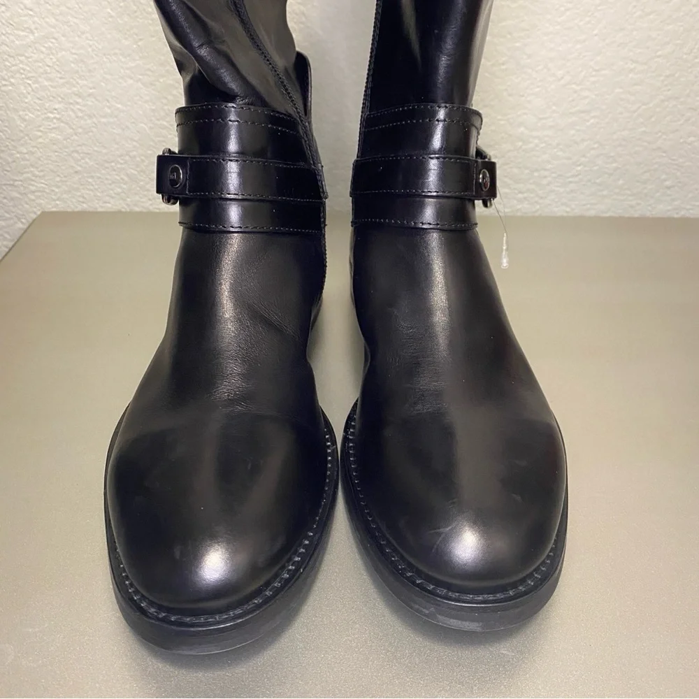 NWOB AGL Attilio Guisti Leombruni Black Leather Riding Boot in Black - Size 37